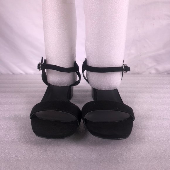 low heel black sandals uk